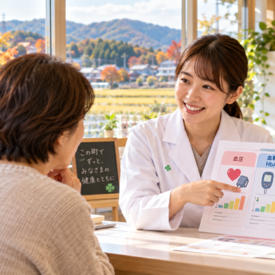 秋の町の薬局相談会