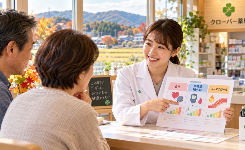 秋の町の薬局相談会